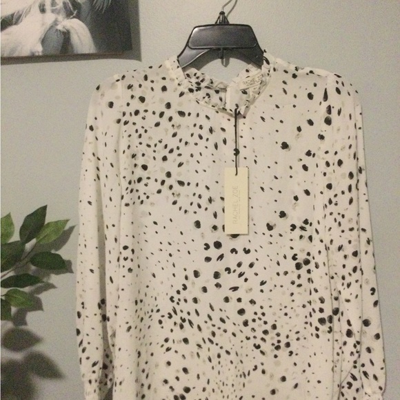 Blouse with dot details. Very light, semi sheer. Never worn. - Picture 2 of 3